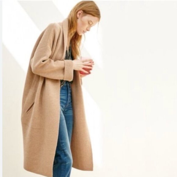 Madewell Rivington Shawl Collar Merino Wool Sweater Coat - Picture 2 of 6
